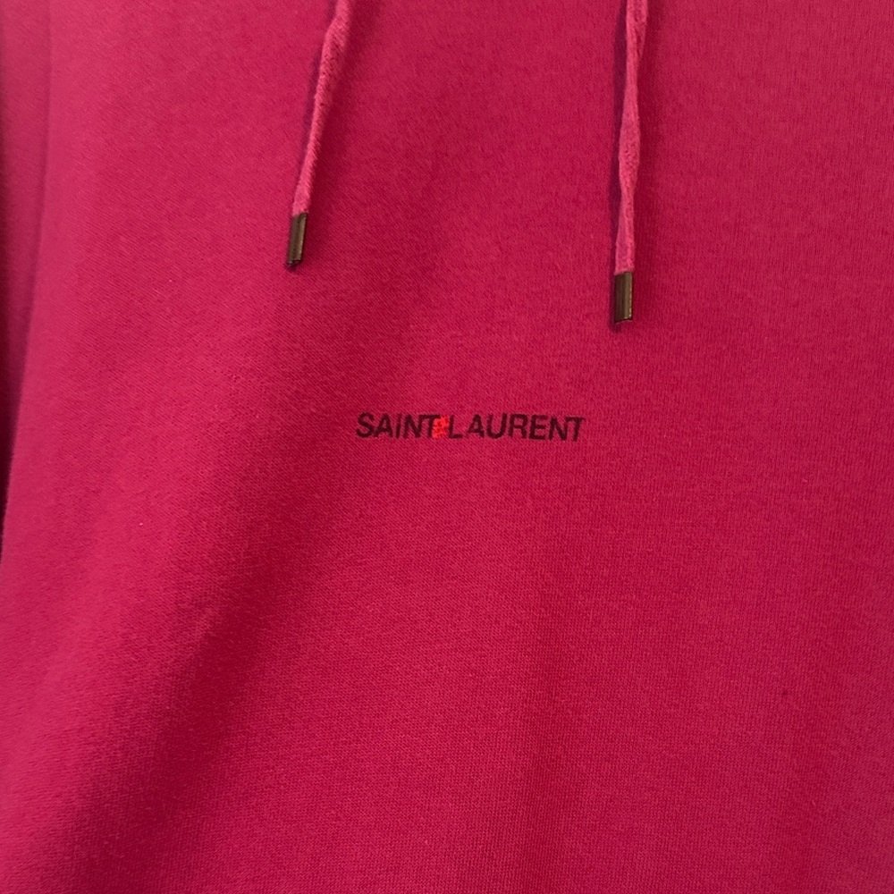 Saint Laurent Fuchsia Hoodie Sweater Men’s Medium View 4